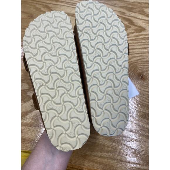 Birkenstock Arizona Birkibuc Stone Slide Sandals Women's 6 Narrow Brown S72 - Picture 5 of 5